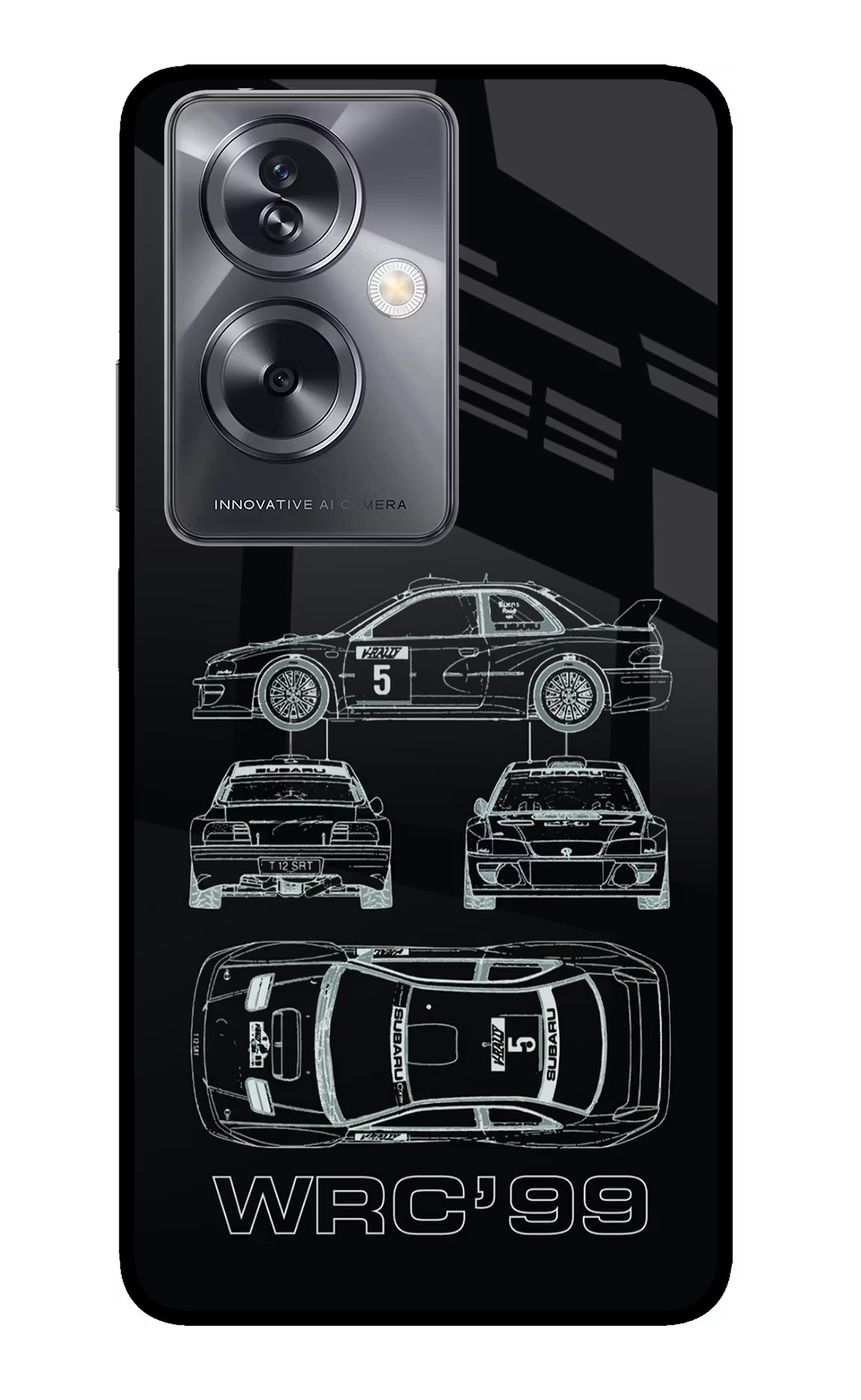 WRC'99 Oppo A79 5G Glass Case Back Cover by Casekaro