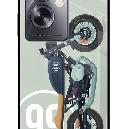 Classic Cafe Racer 99 Oppo A79 5G Glass Case Back Cover by Casekaro