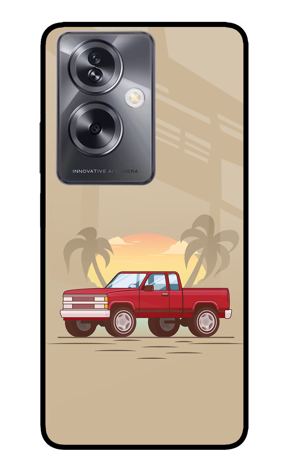Desert Classic Drive Oppo A79 5G Glass Case Back Cover by Casekaro