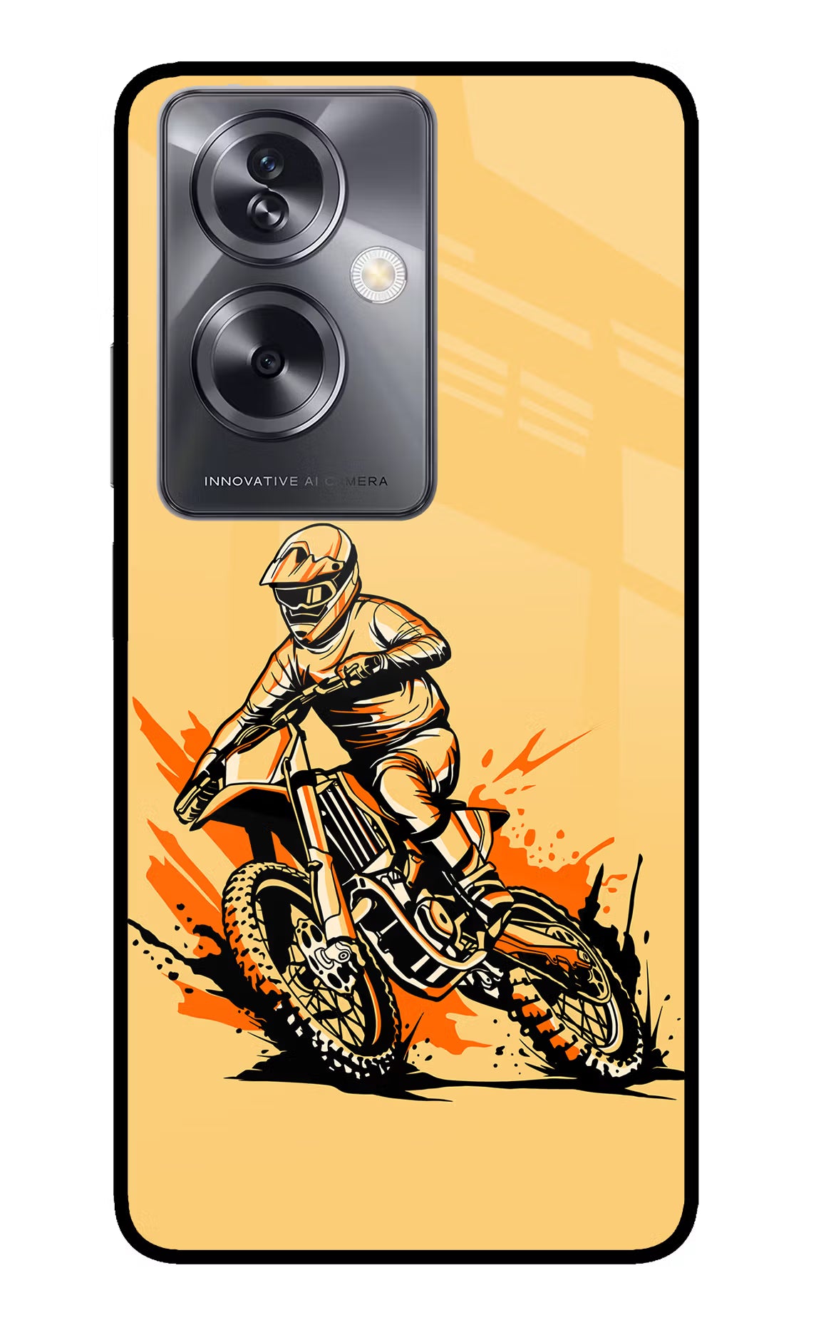 Off-Road Fury Oppo A79 5G Glass Case Back Cover by Casekaro
