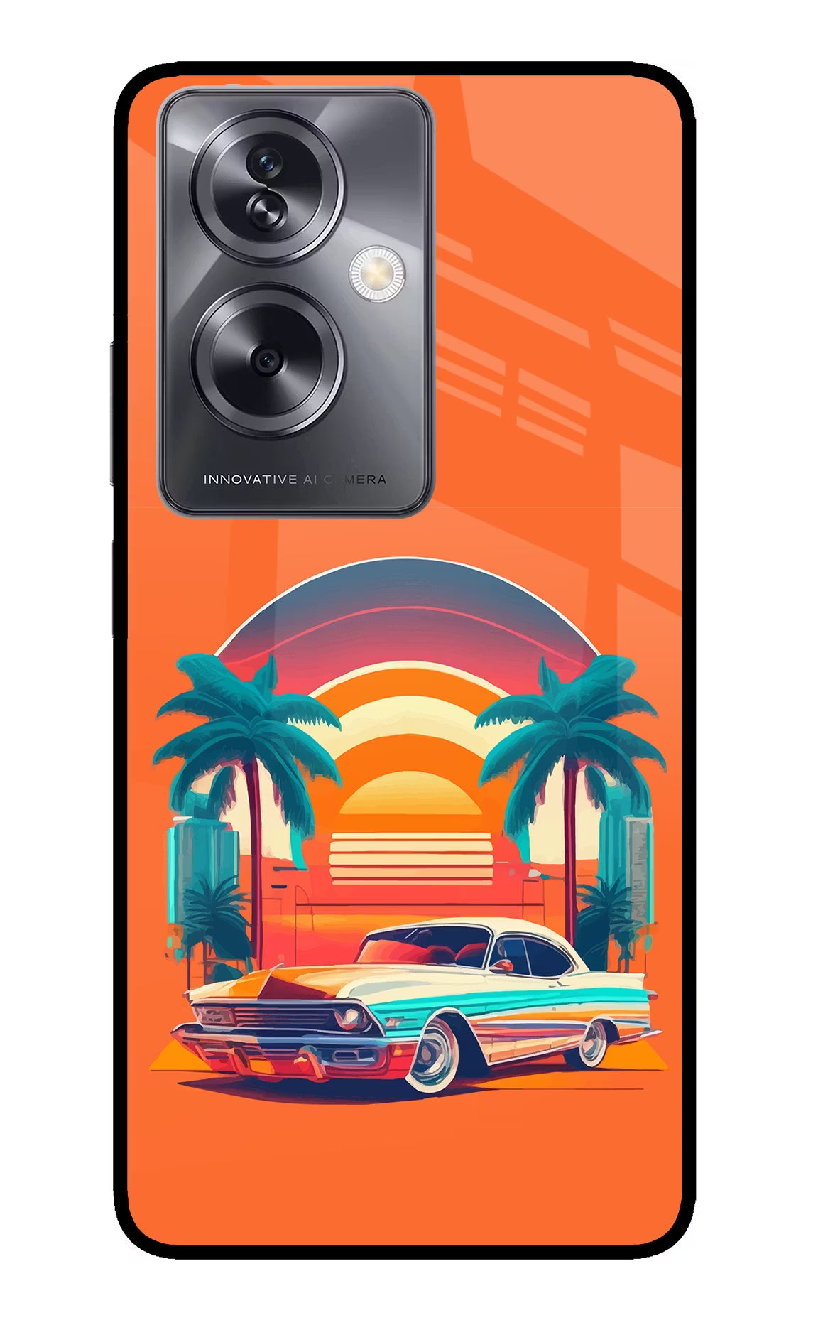 Palm Drive 80s Oppo A79 5G Glass Case