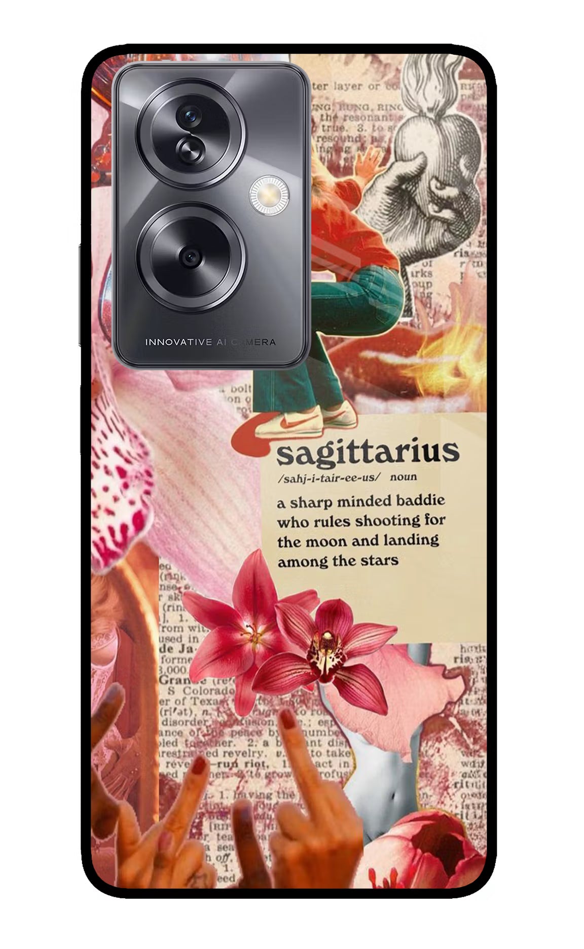 Sagittarius Zodiac Oppo A79 5G Glass Case Back Cover by Casekaro