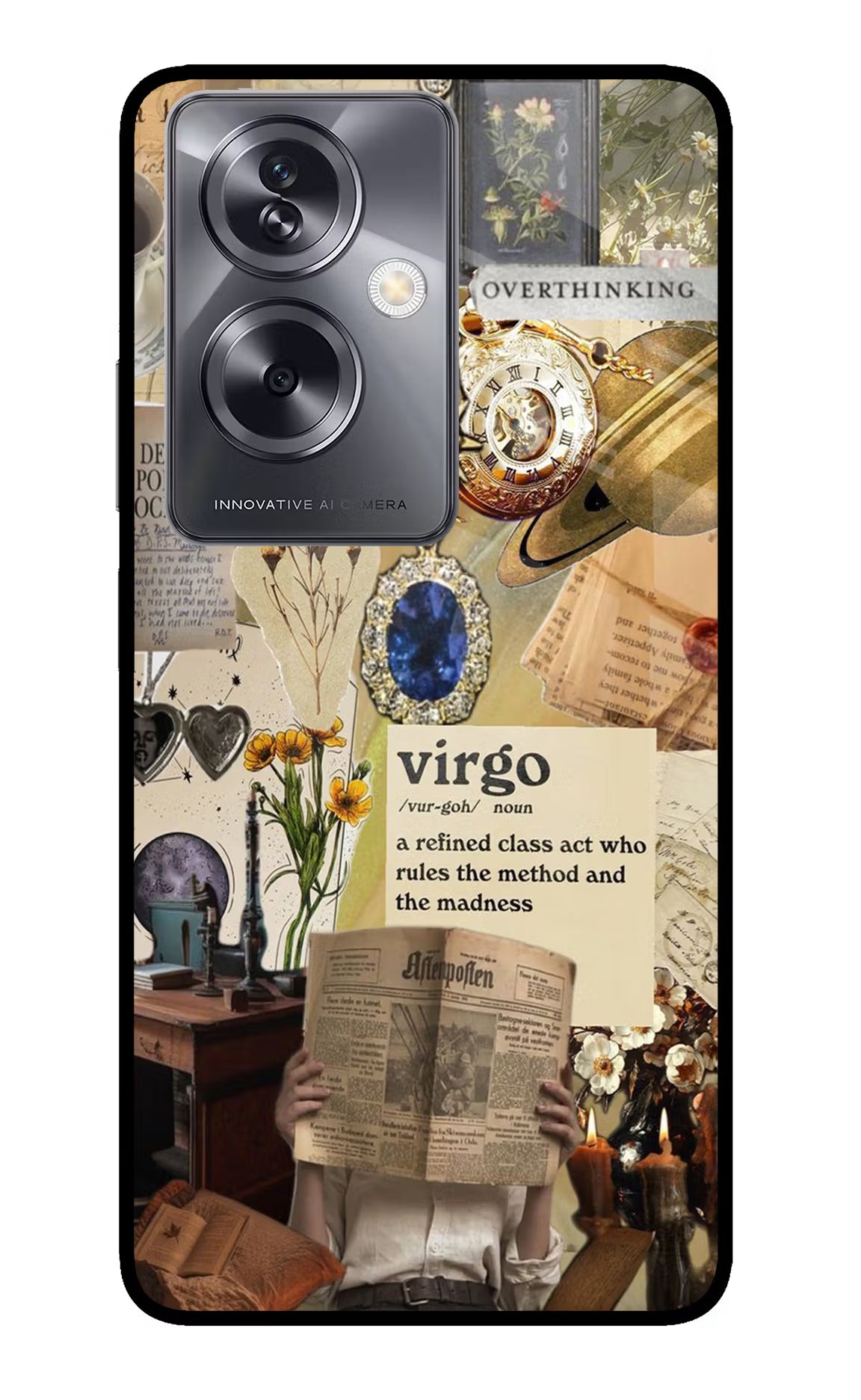 Virgo Zodiac Oppo A79 5G Glass Case Back Cover by Casekaro