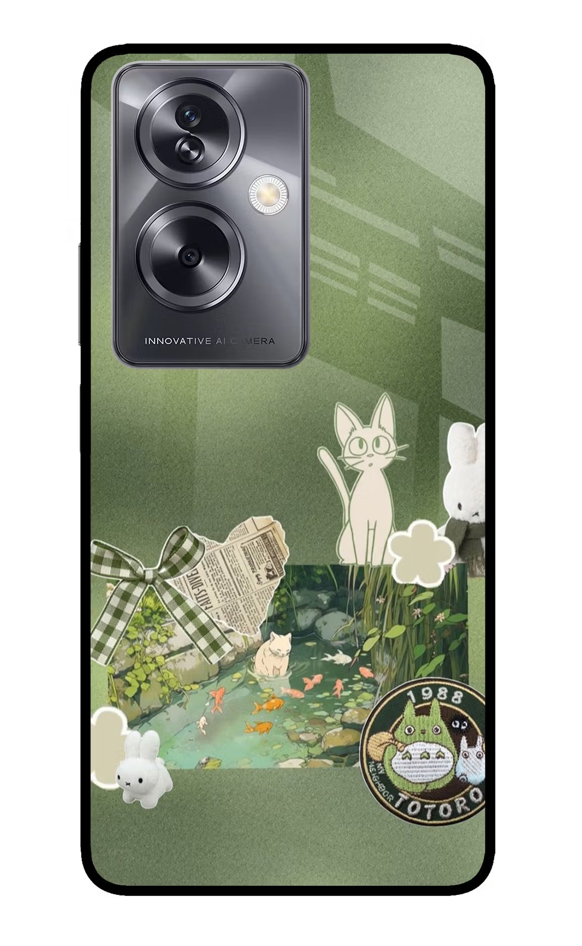 Aesthetic anime Oppo A79 5G Glass Case Back Cover by Casekaro