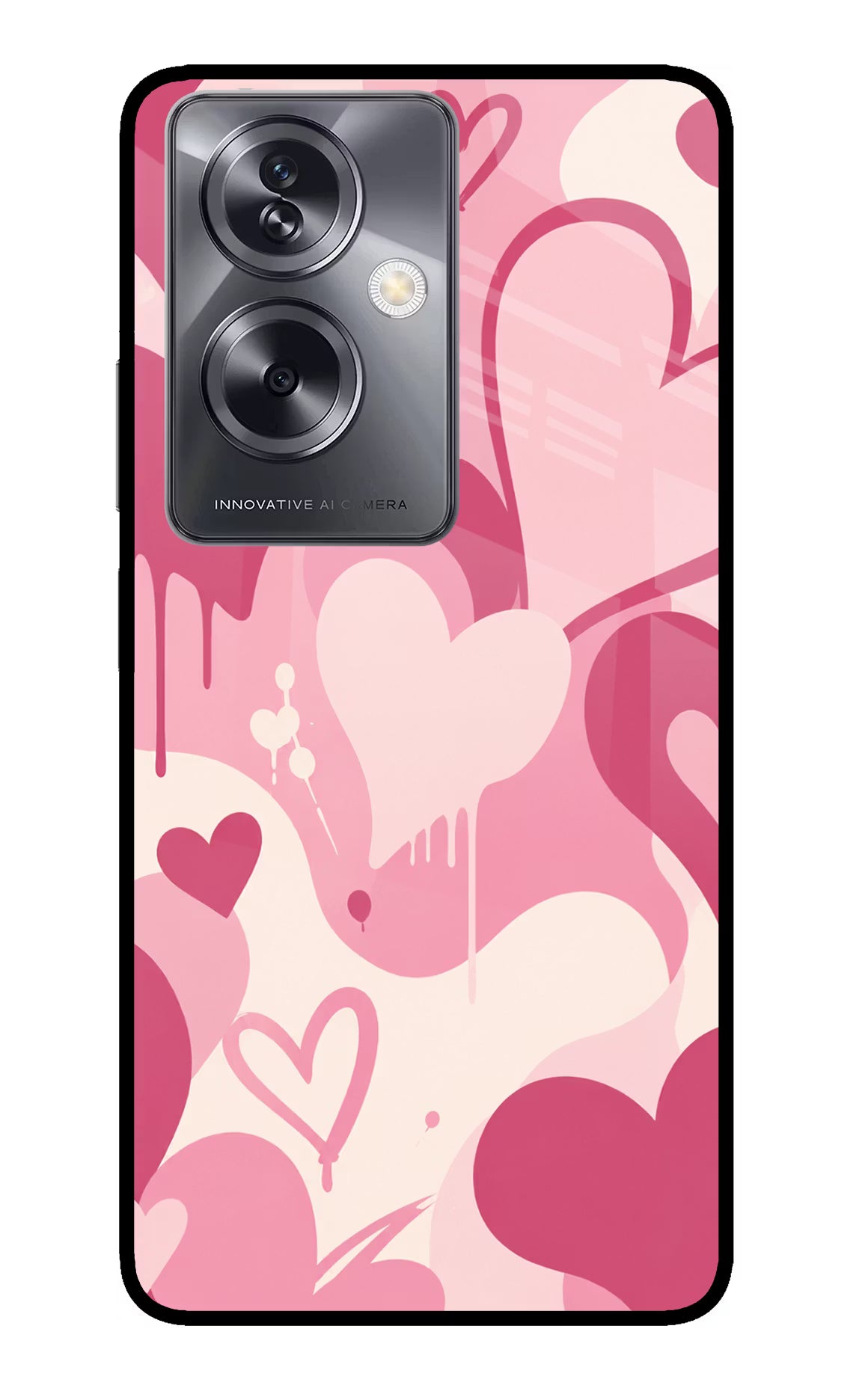 Hearty case Oppo A79 5G Glass Case Back Cover by Casekaro