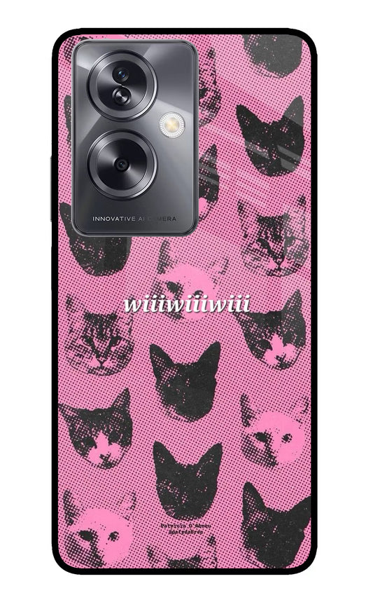 Pink Cats Oppo A79 5G Glass Case