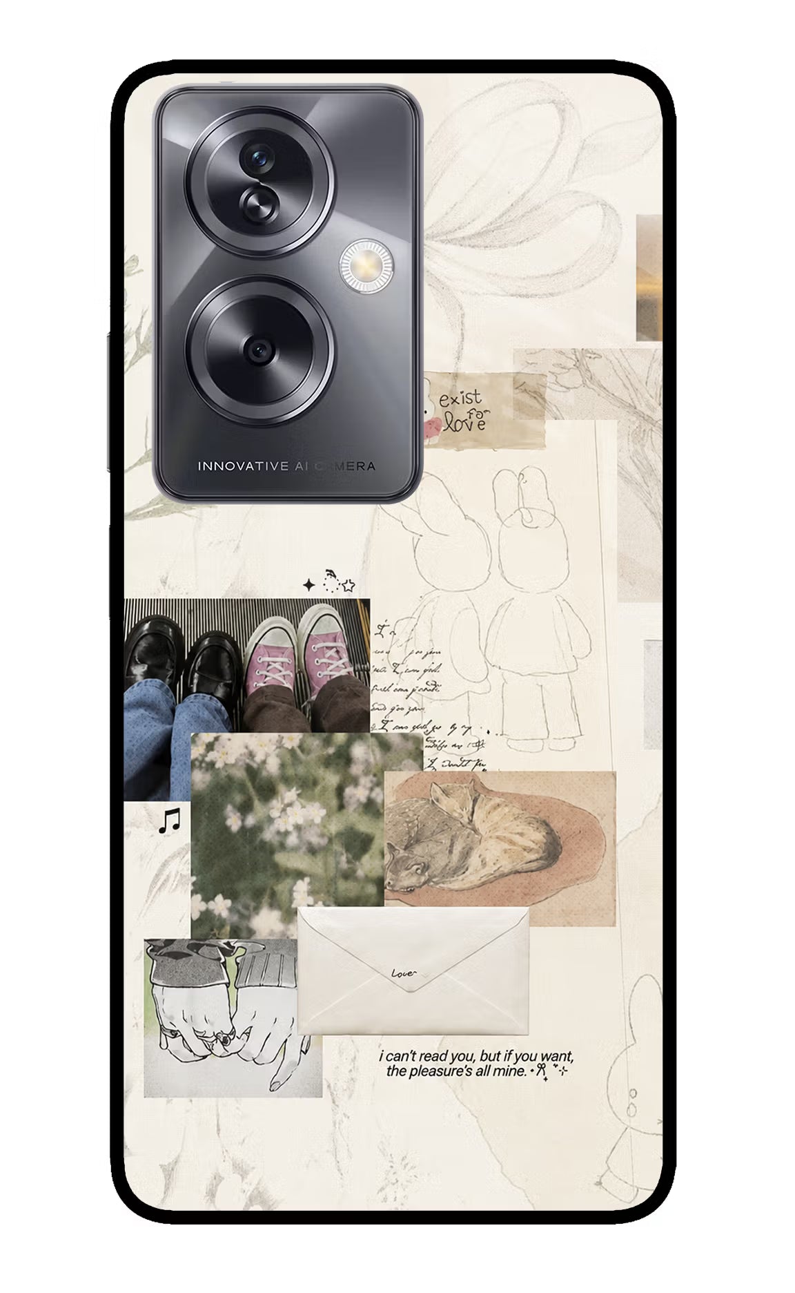 Soft Aesthetic Oppo A79 5G Glass Case