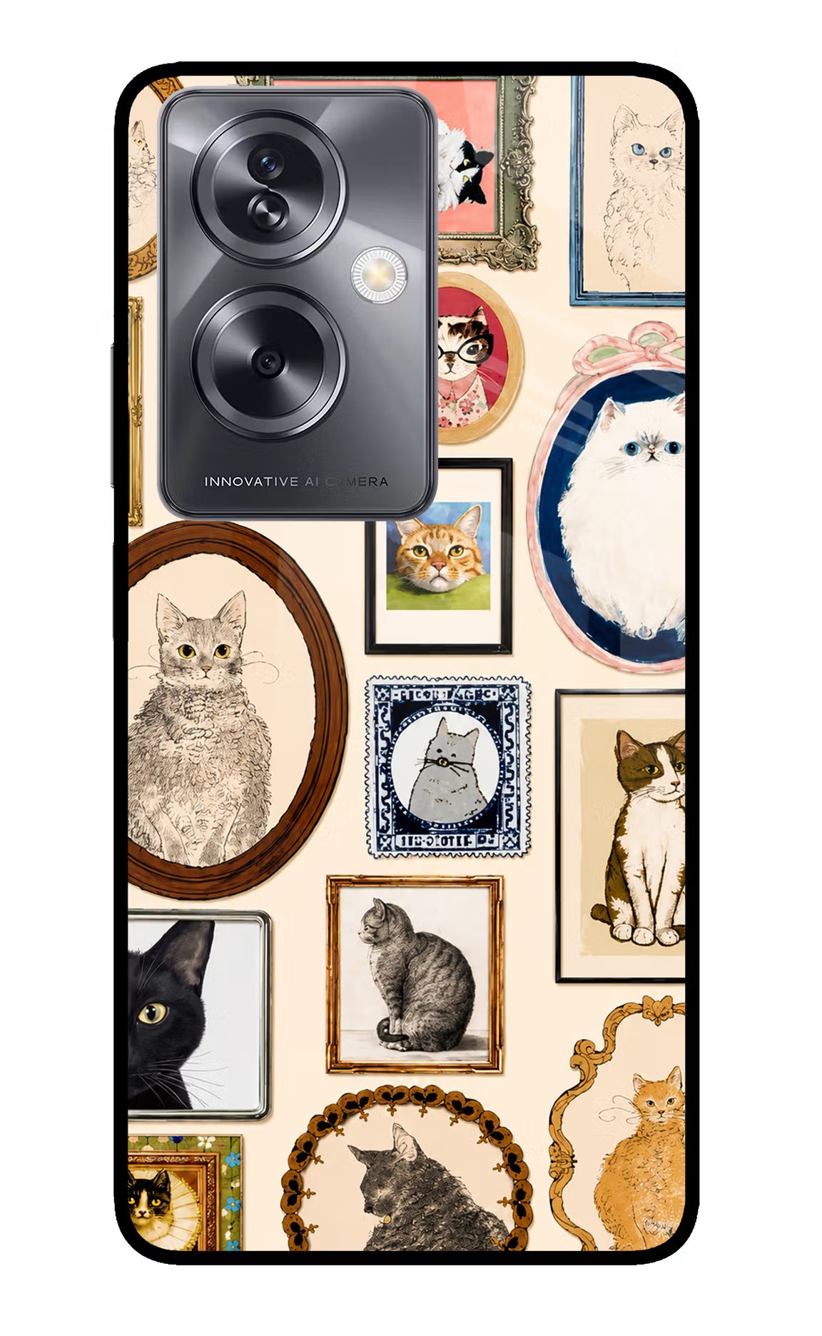 Mirror Cats Oppo A79 5G Glass Case