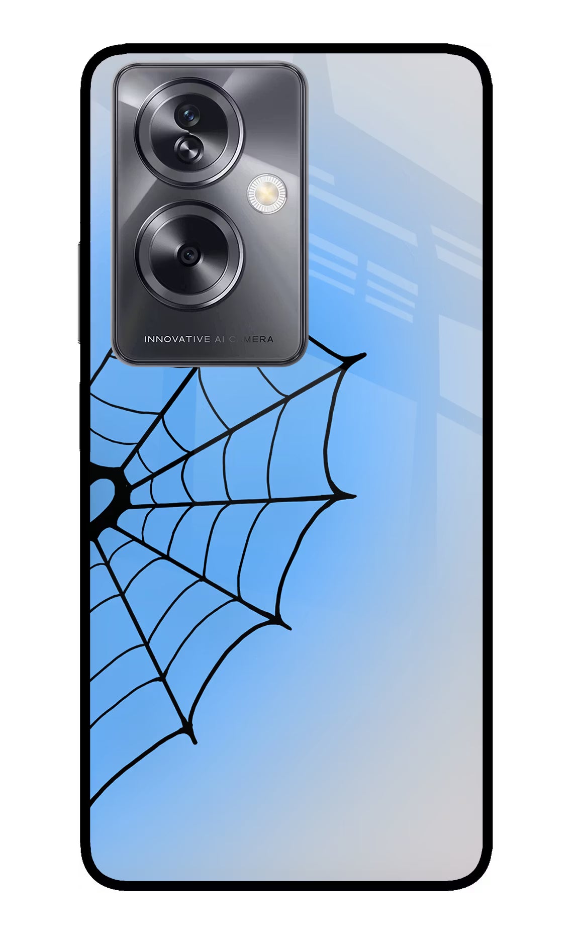 Blue Web Oppo A79 5G Glass Case
