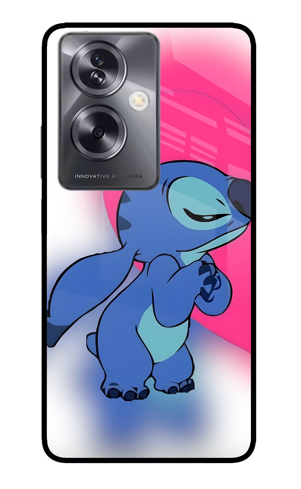 Stitch Hug Oppo A79 5G Glass Case