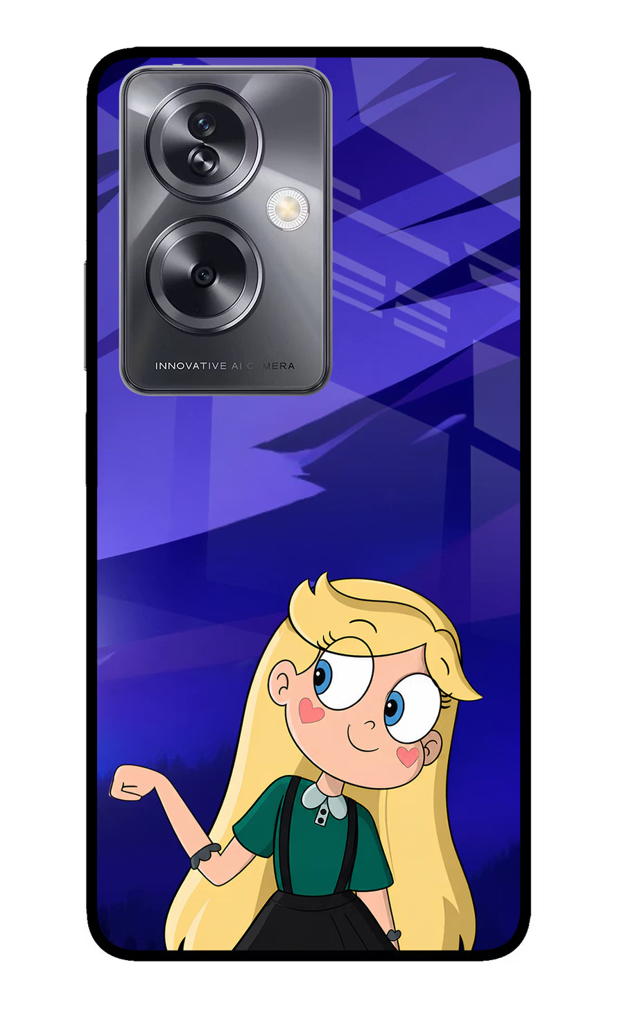 Star Glow Oppo A79 5G Back Cover, Glass case