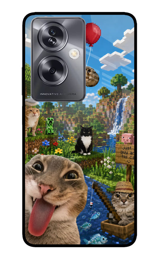 Minecraft Cat Chaos Oppo A79 5G Glass Case