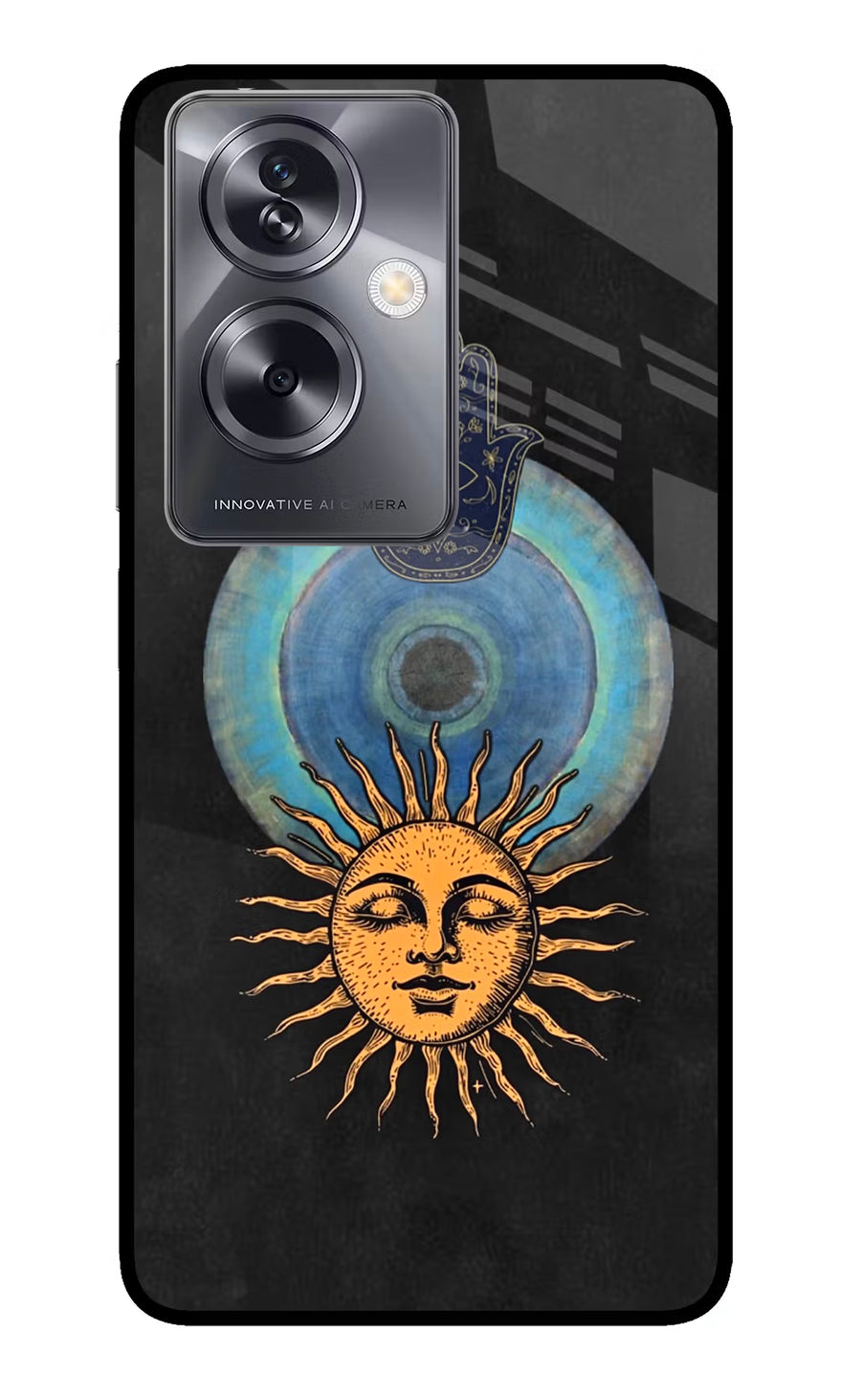 Divine Sun Oppo A79 5G Back Cover, Glass case