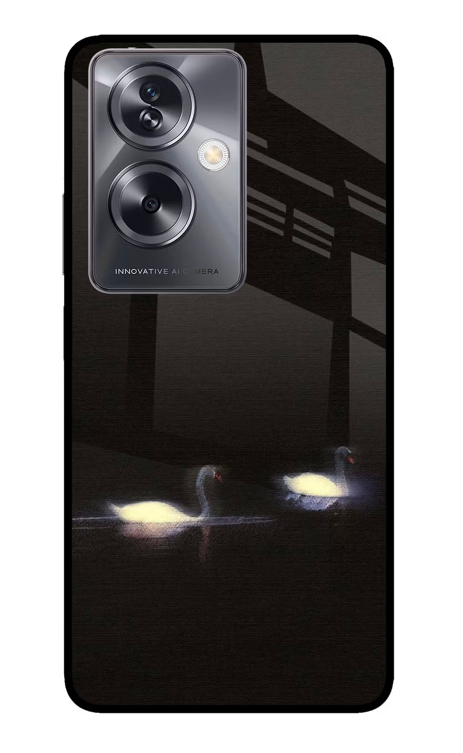 Silent Swans Oppo A79 5G Back Cover, Glass case