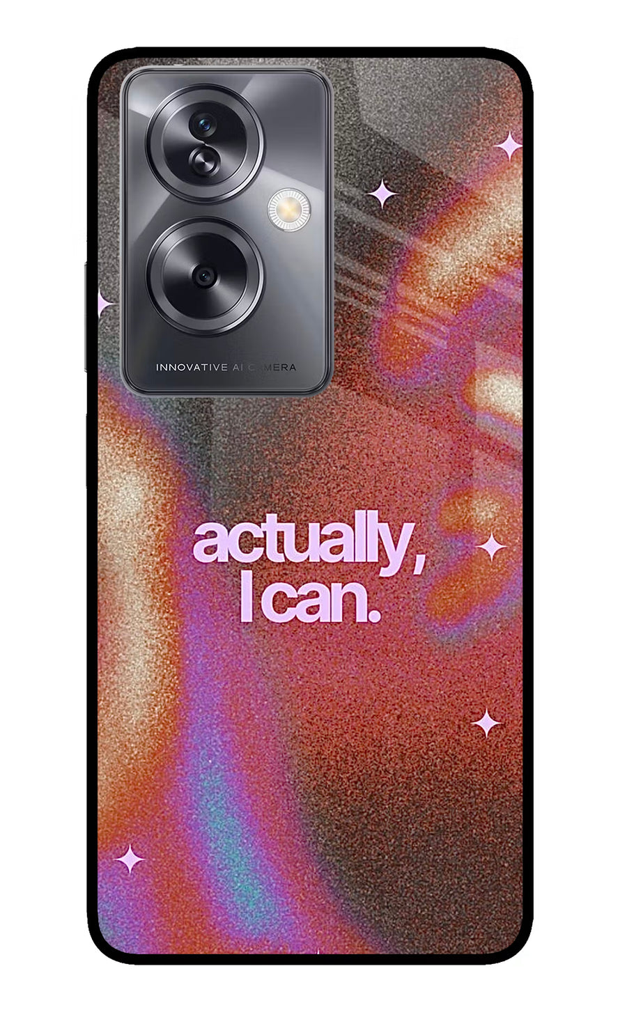 Pink Aura Oppo A79 5G Back Cover, Glass case