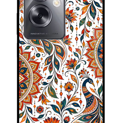 White Mayura Oppo A79 5G Glass Case
