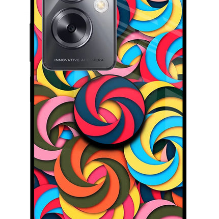 Spiral Pattern Oppo A79 5G Pop Case by Casekaro