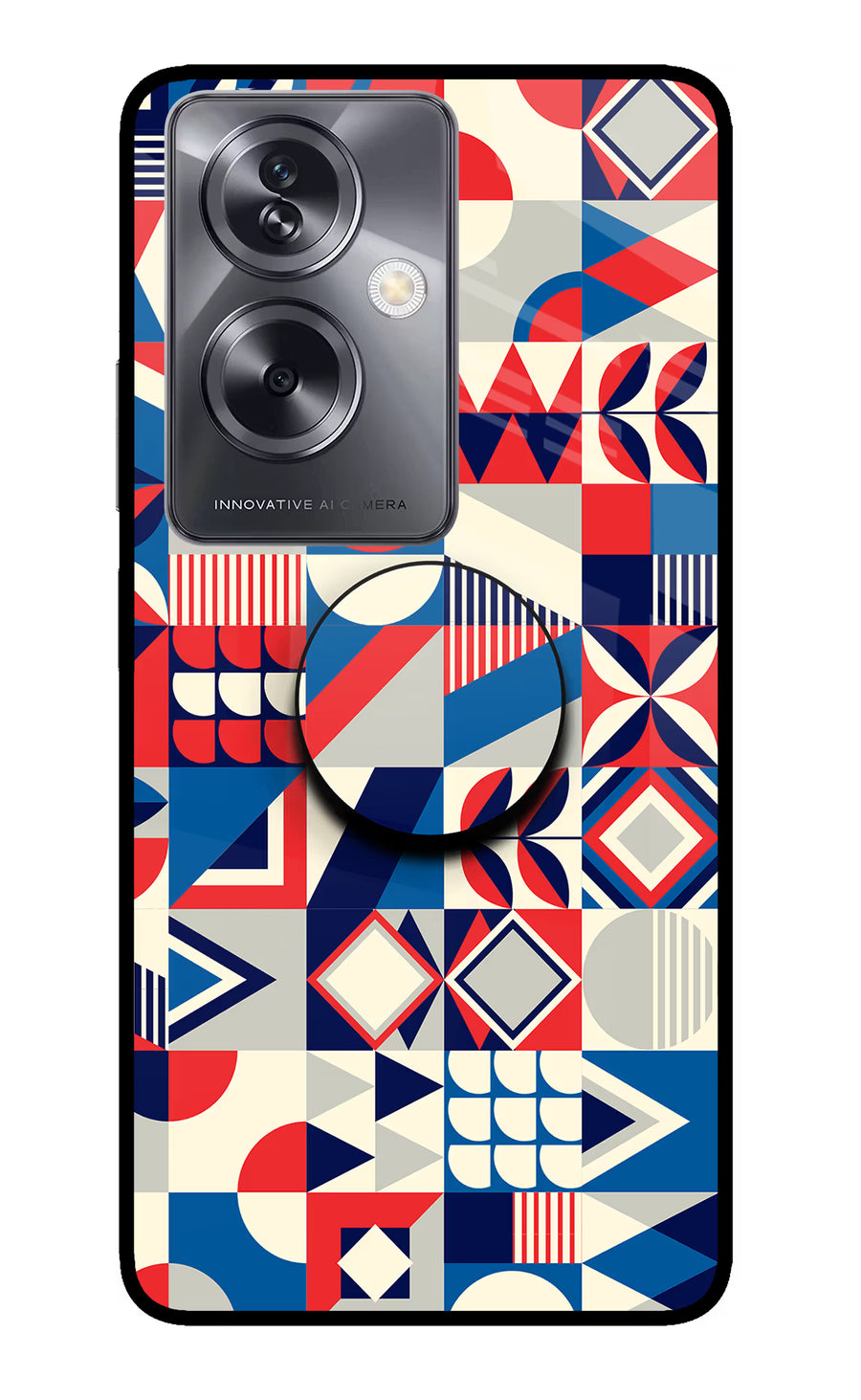 Colorful Pattern Oppo A79 5G Pop Case, Glass case