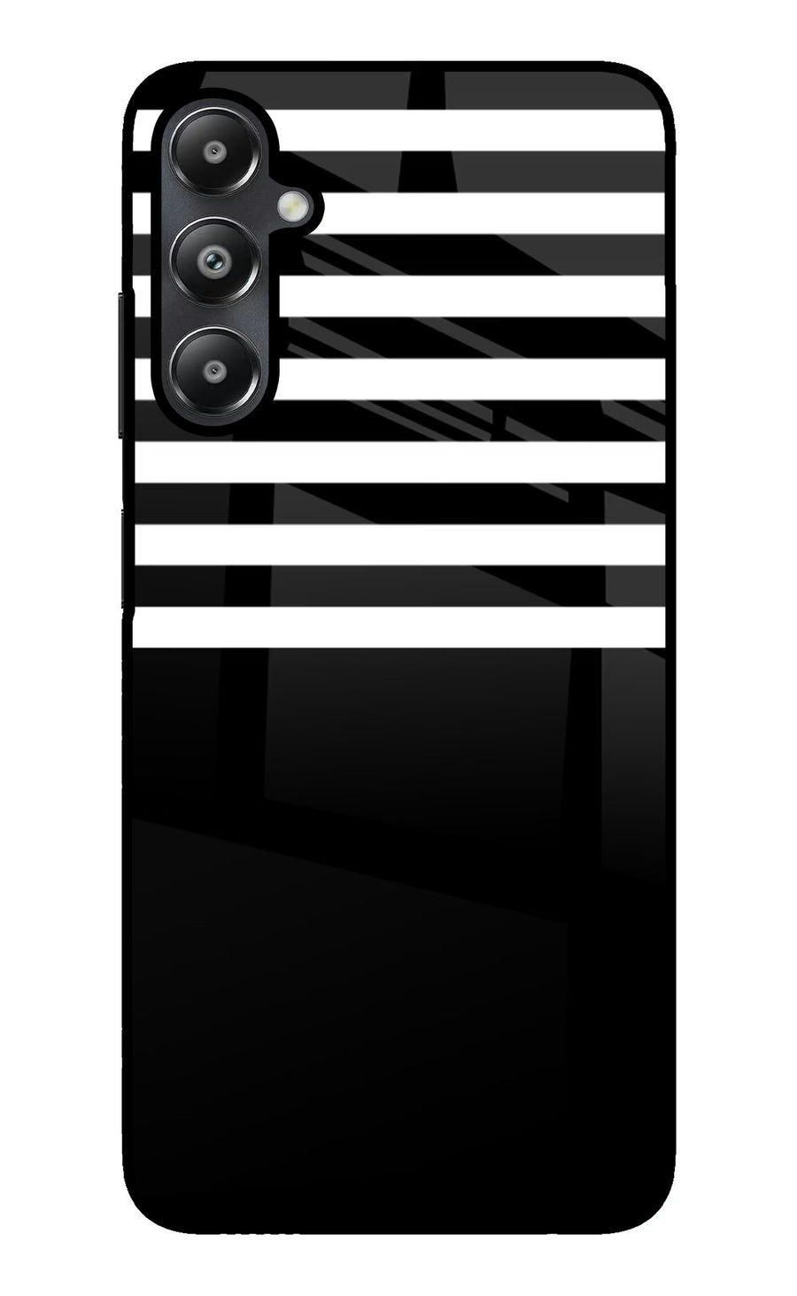 Black and White Print Samsung A05s Back Cover, Glass case