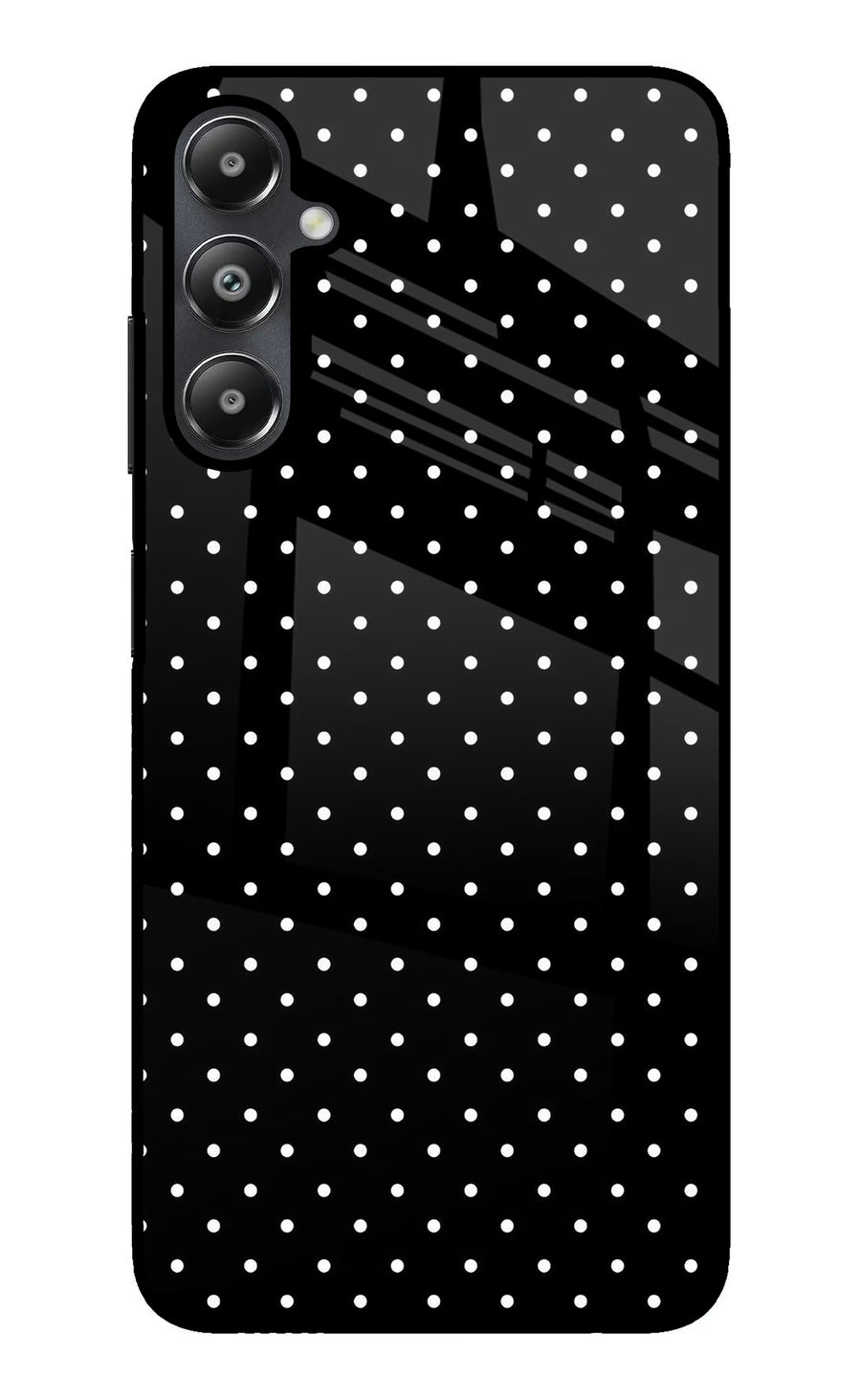 White Dots Samsung A05s Back Cover, Glass case