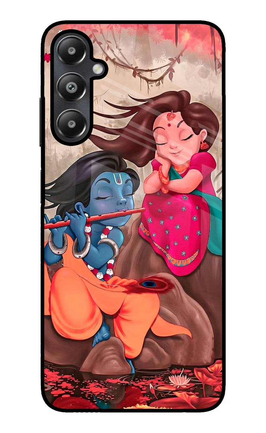 Radhe Krishna Samsung A05s Back Cover, Glass case