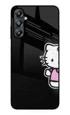 Kitty Charm Samsung A05s Glass Case Back Cover by Casekaro