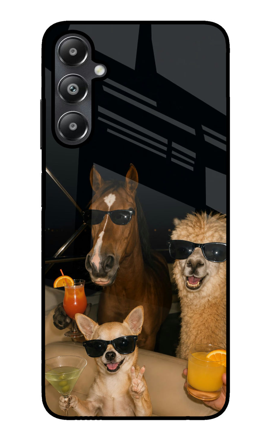 Party Squad Samsung A05s Back Cover, Glass case