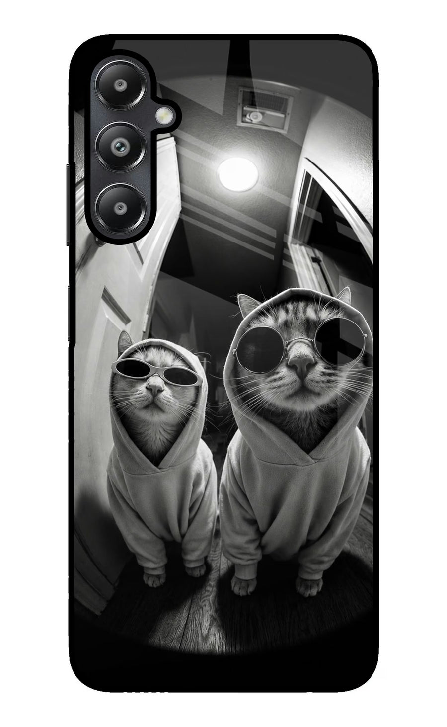 Hood Cats Samsung A05s Back Cover, Glass case