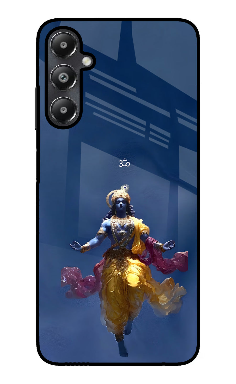 Cosmic Krishna Samsung A05s Back Cover, Glass case