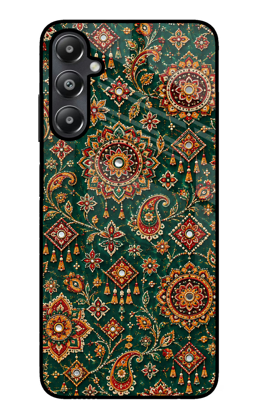Green Pataka Samsung A05s Back Cover, Glass case
