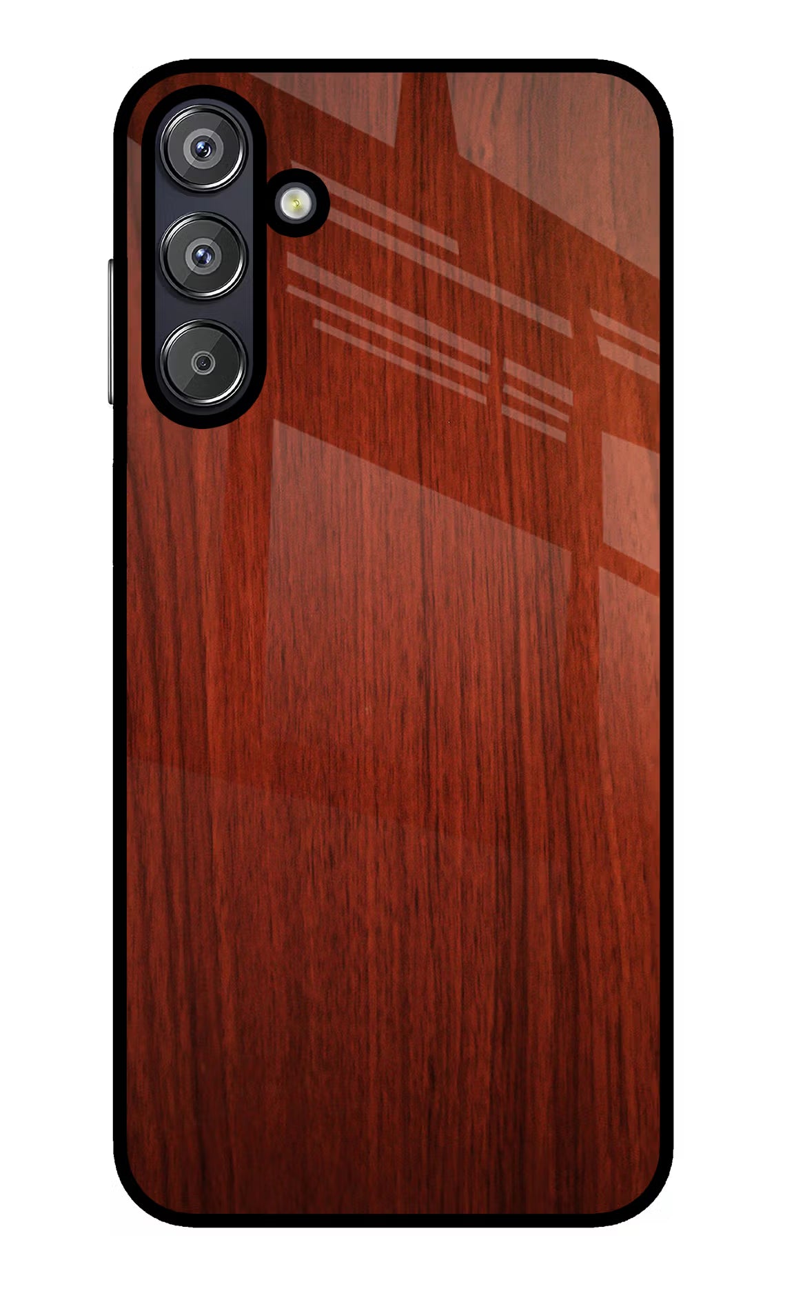 Wooden Plain Pattern Samsung F15 5G Glass Case Back Cover by Casekaro