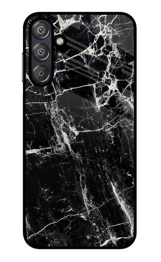 Black Marble Texture Samsung F15 5G Glass Case