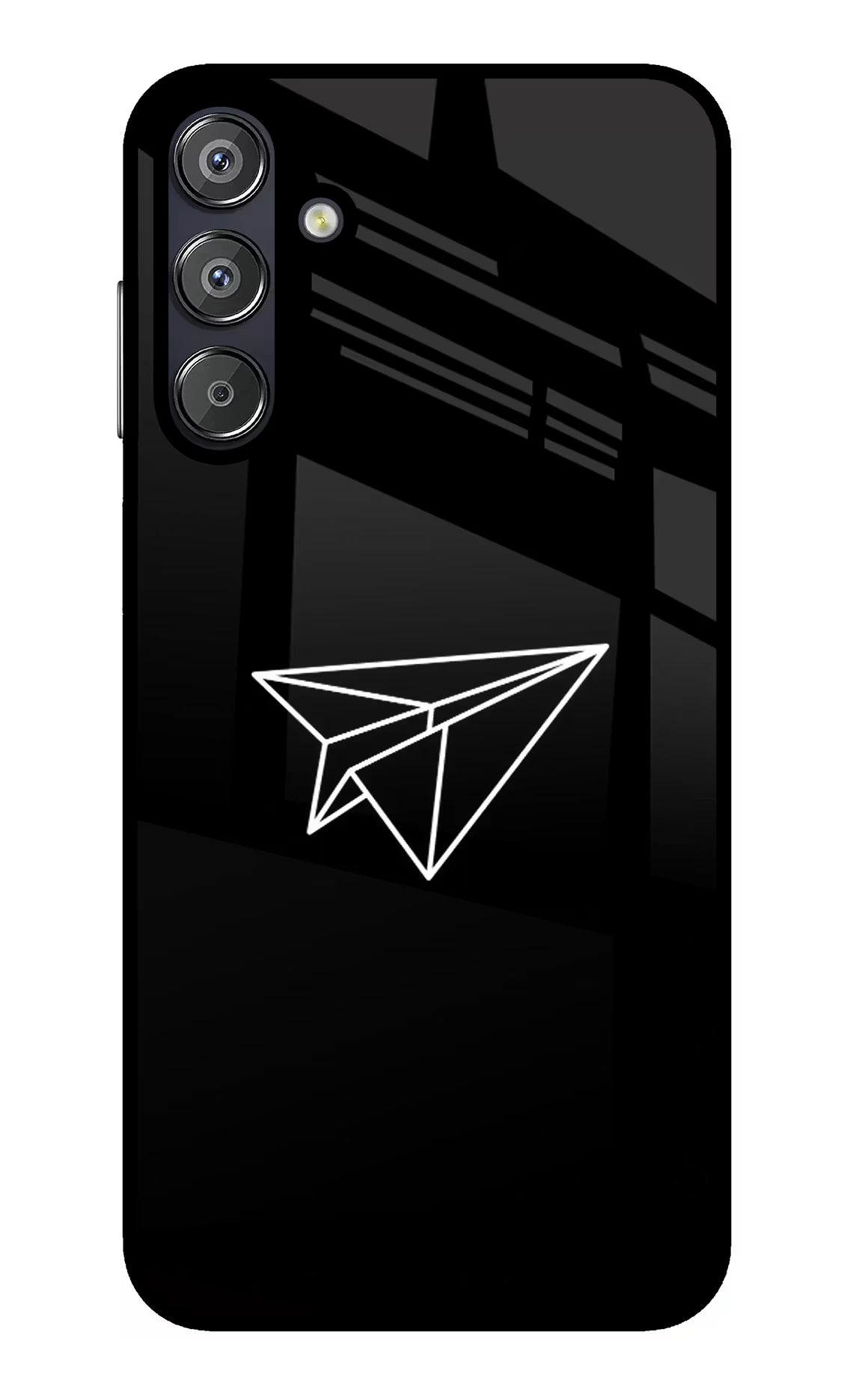 Paper Plane White Samsung F15 5G Glass Case