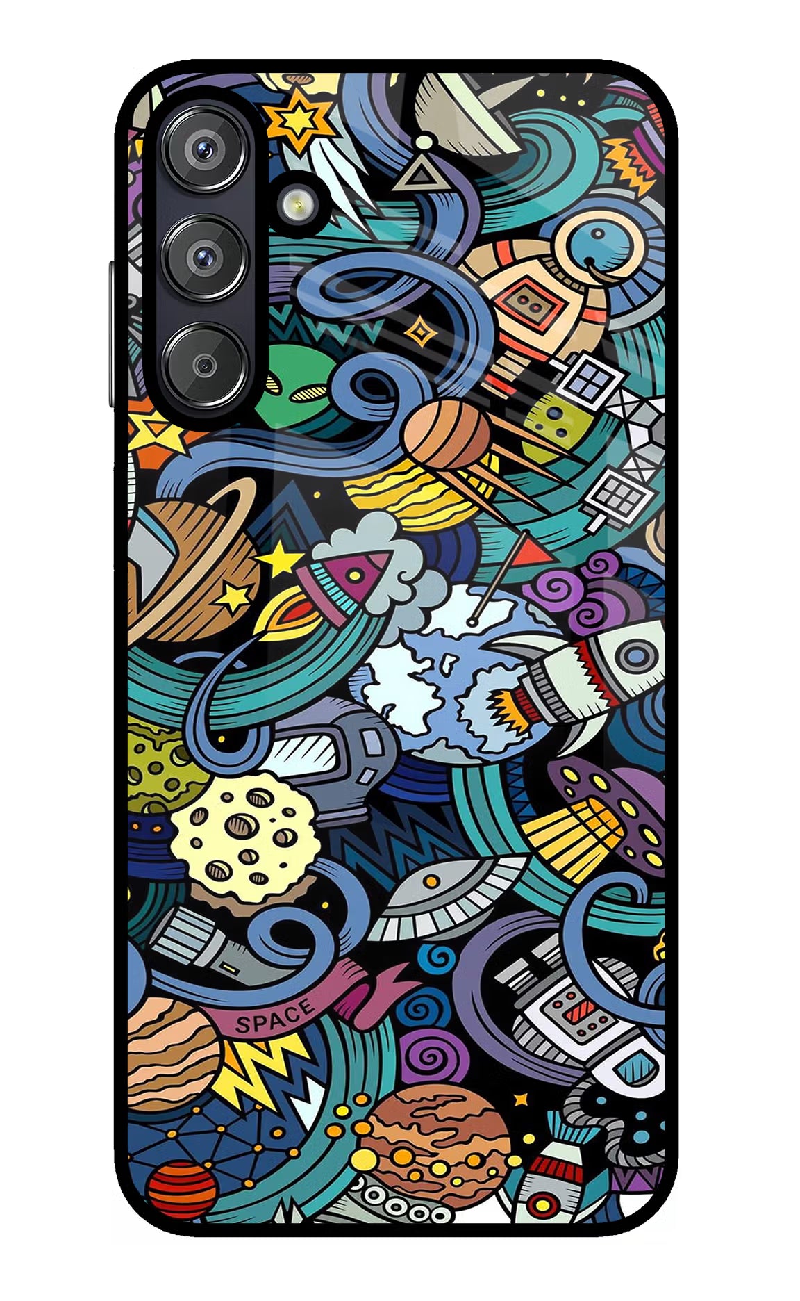 Space Abstract Samsung F15 5G Glass Case