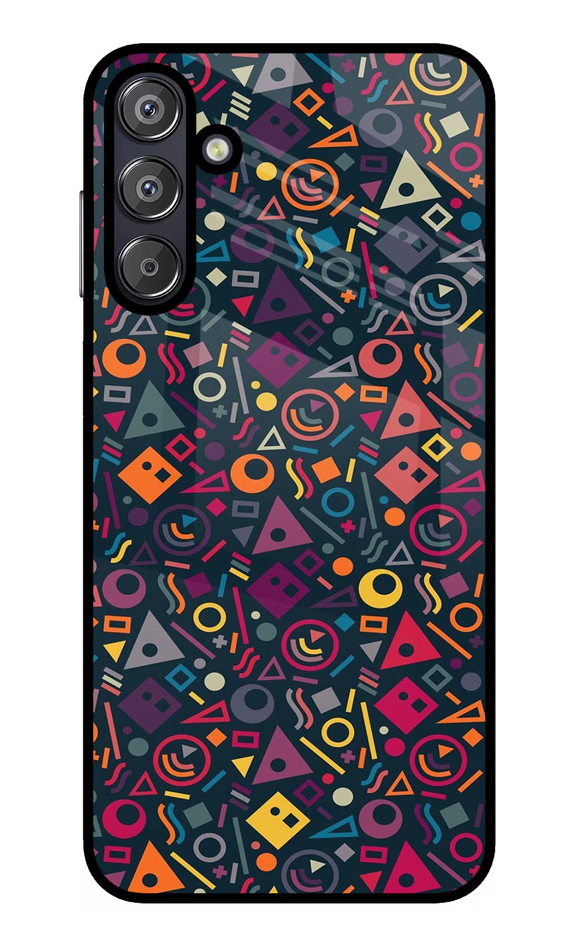 Geometric Abstract Samsung F15 5G Glass Case Back Cover by Casekaro