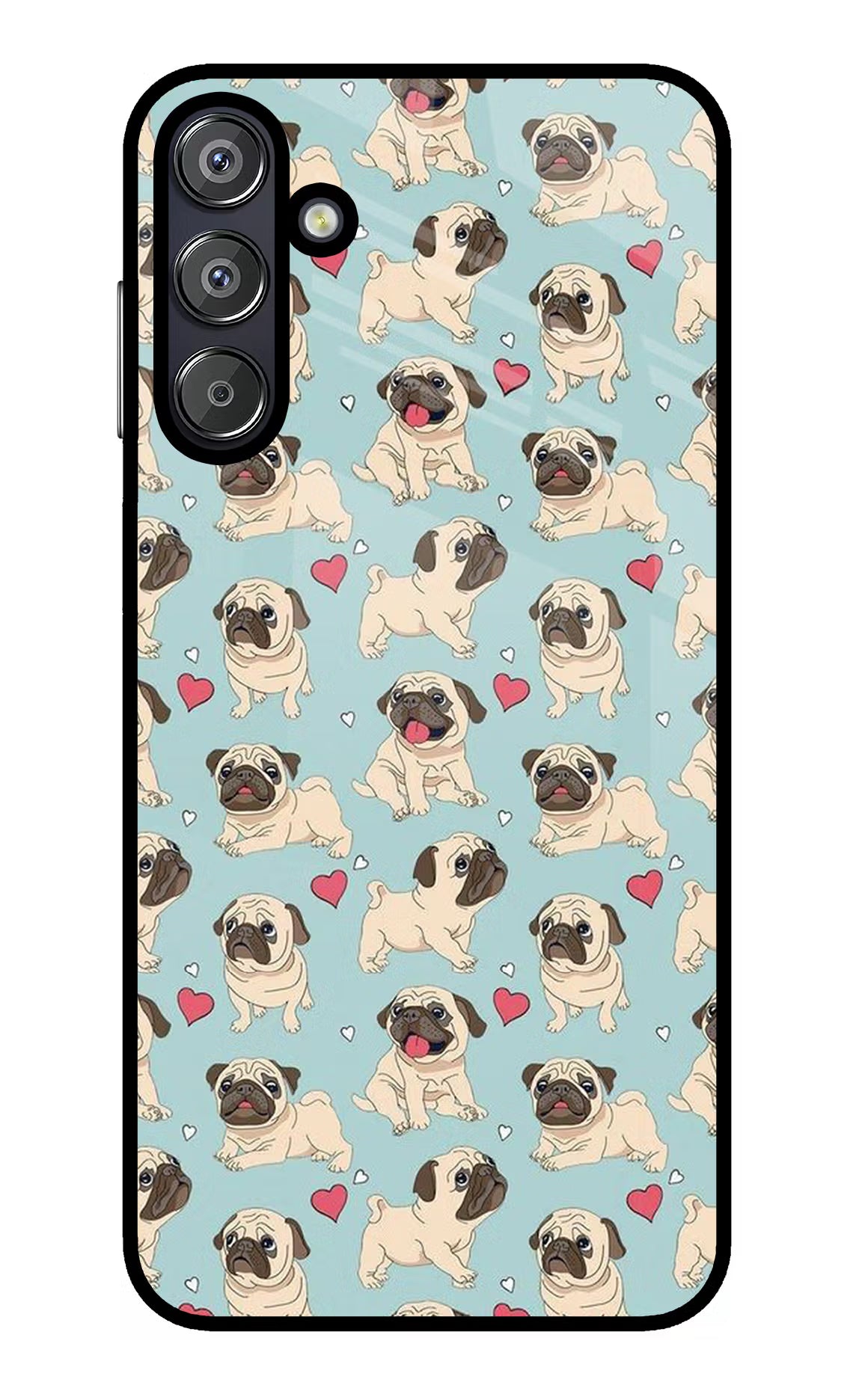 Pug Dog Samsung F15 5G Glass Case Back Cover by Casekaro
