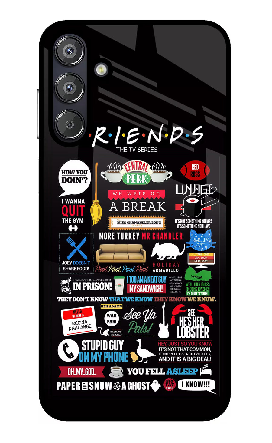 FRIENDS Samsung F15 5G Back Cover, Glass case