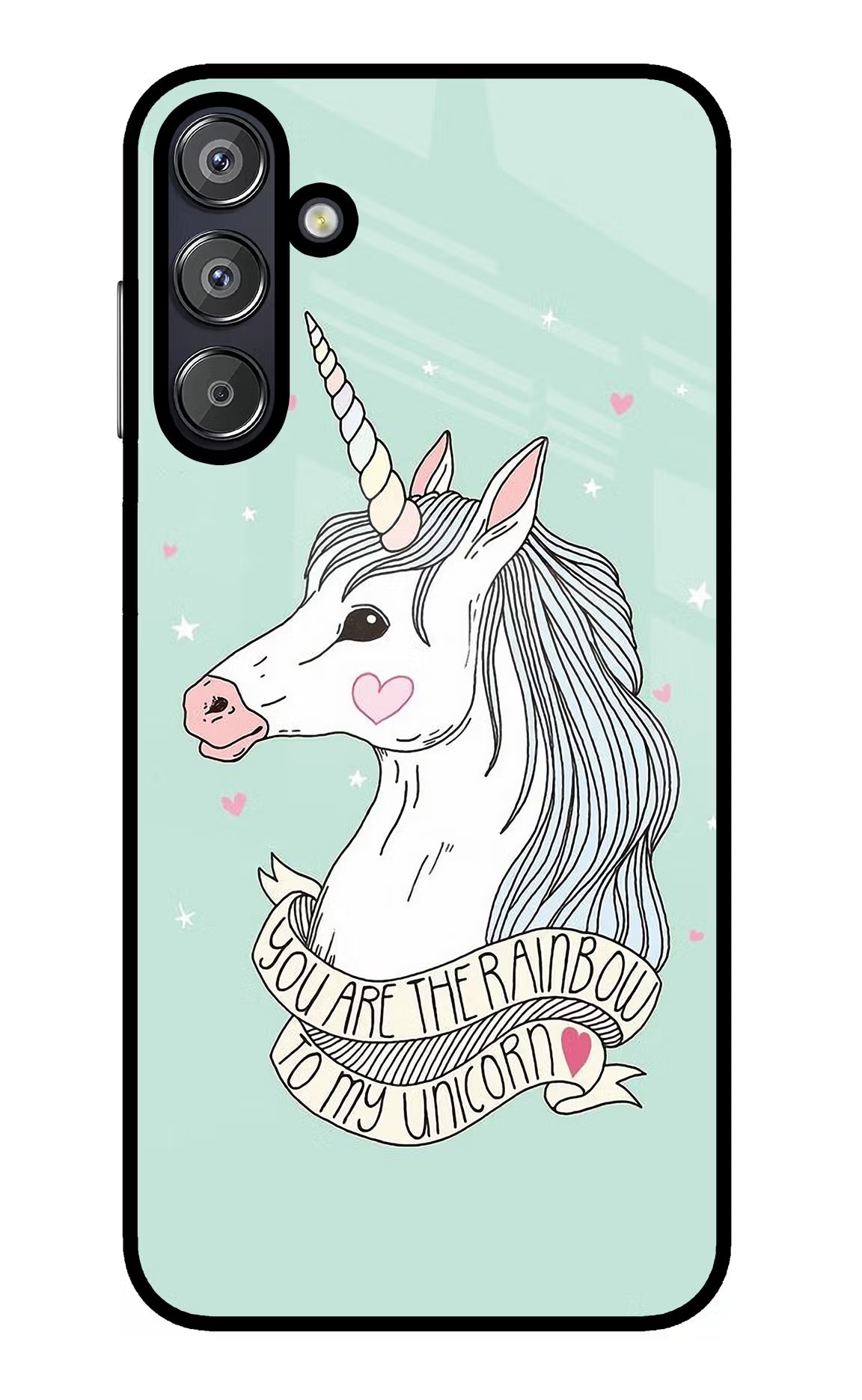 Unicorn Wallpaper Samsung F15 5G Glass Case Back Cover by Casekaro