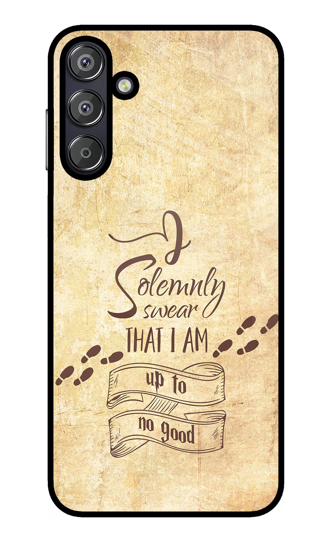 I Solemnly swear that i up to no good Samsung F15 5G Glass Case Back Cover by Casekaro