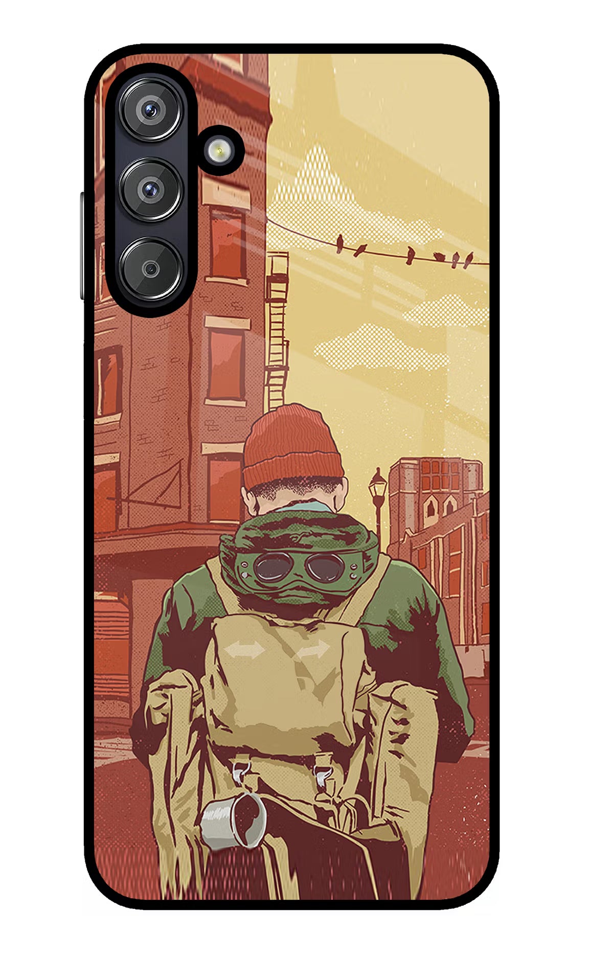 Adventurous Samsung F15 5G Glass Case Back Cover by Casekaro