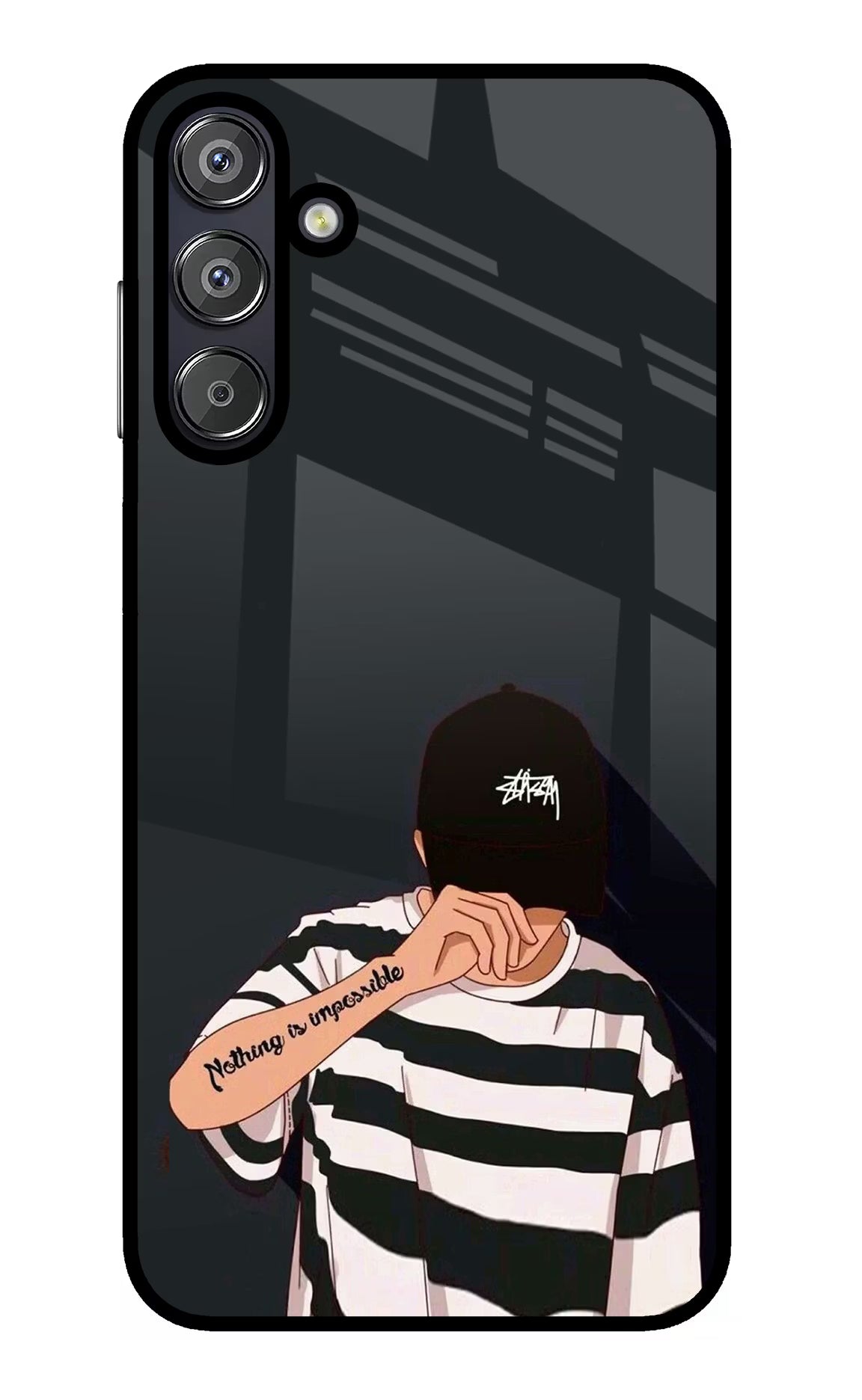Aesthetic Boy Samsung F15 5G Glass Case Back Cover by Casekaro