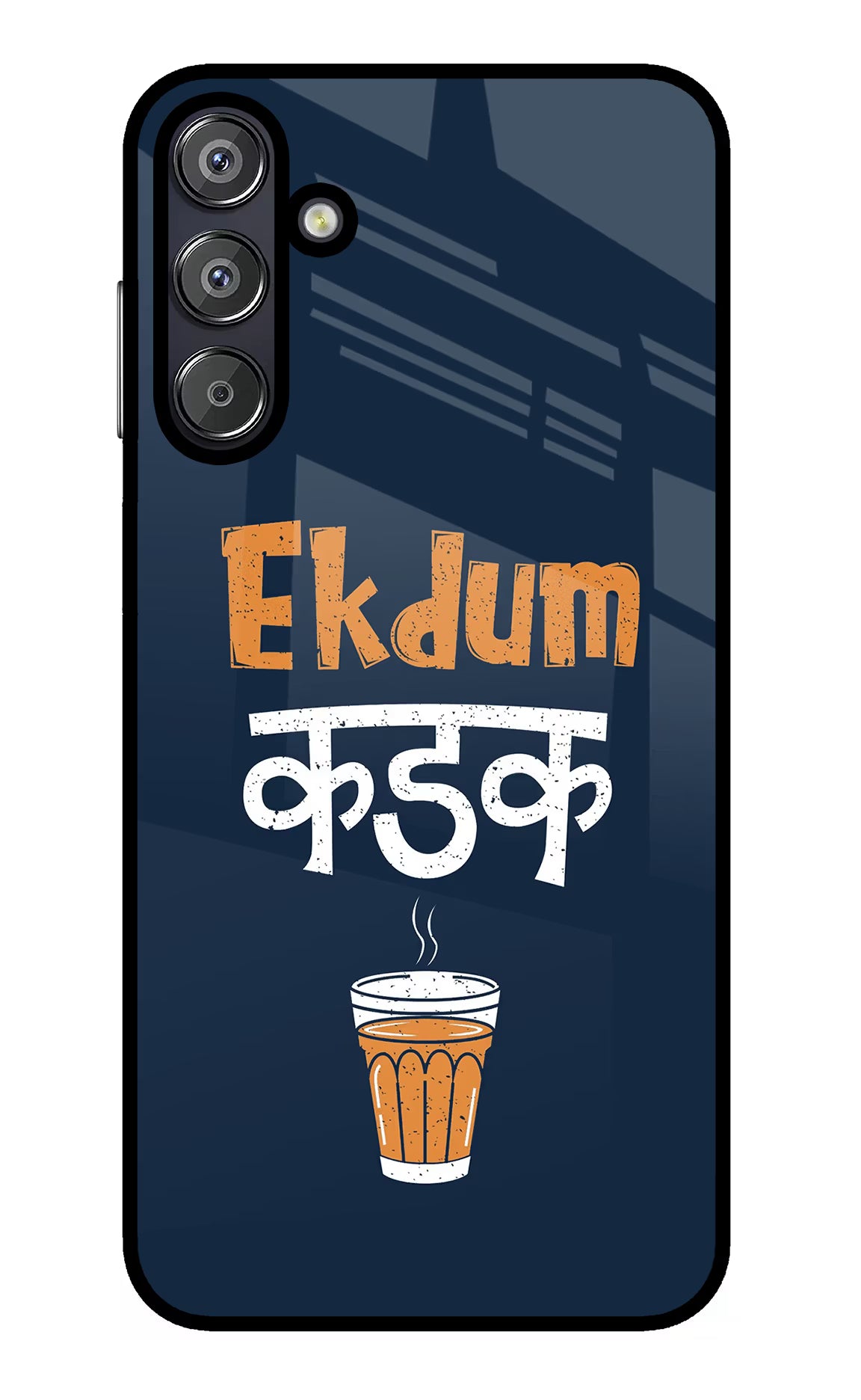 Ekdum Kadak Chai Samsung F15 5G Glass Case Back Cover by Casekaro
