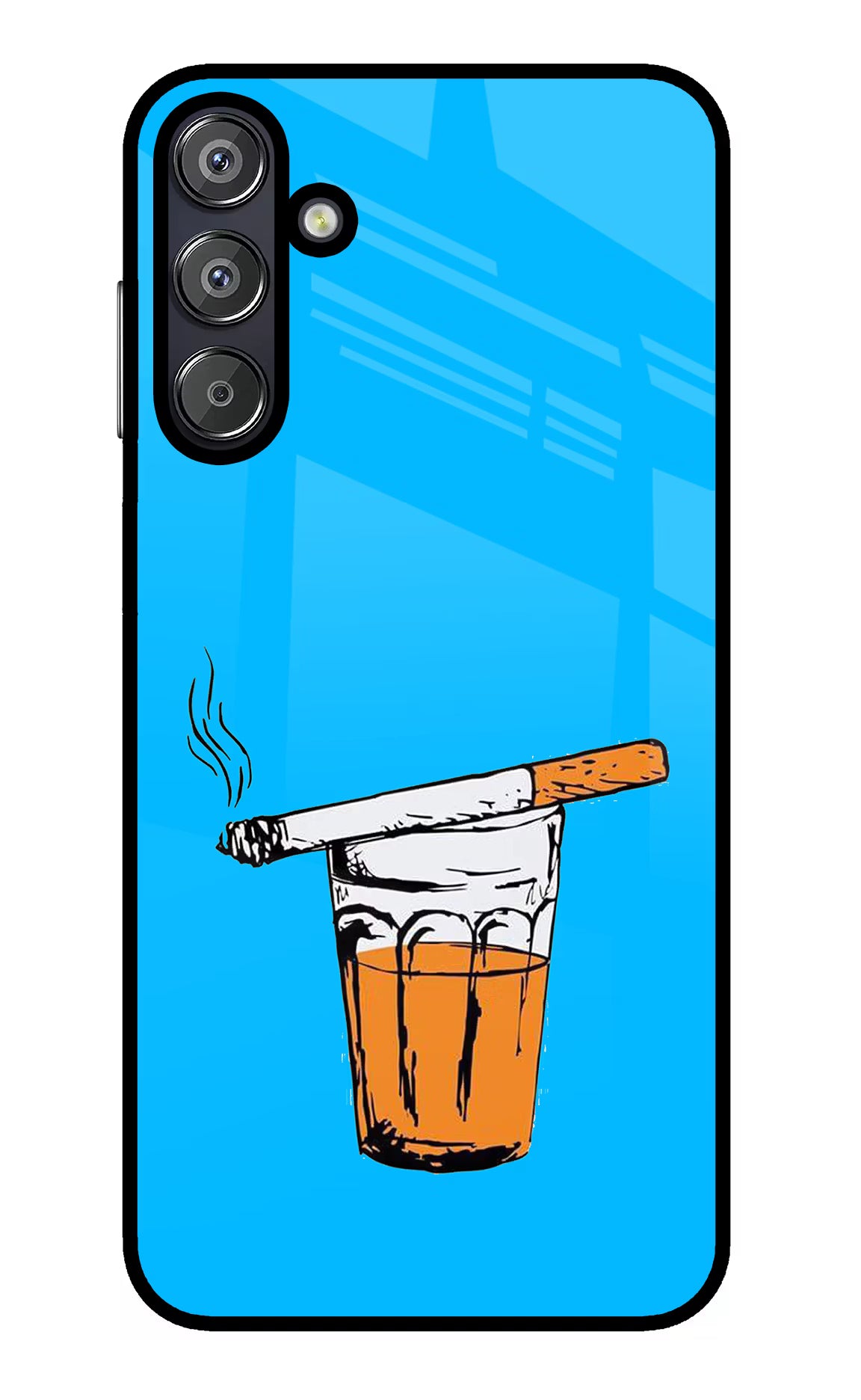 Chai Sutta Samsung F15 5G Glass Case Back Cover by Casekaro