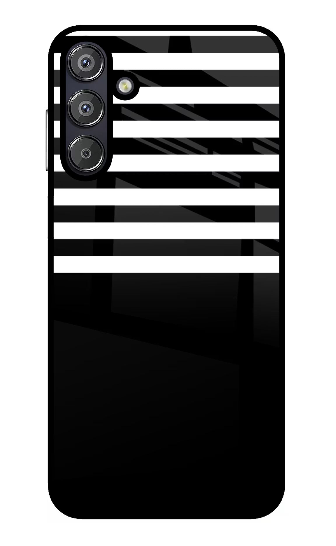 Black and White Print Samsung F15 5G Glass Case