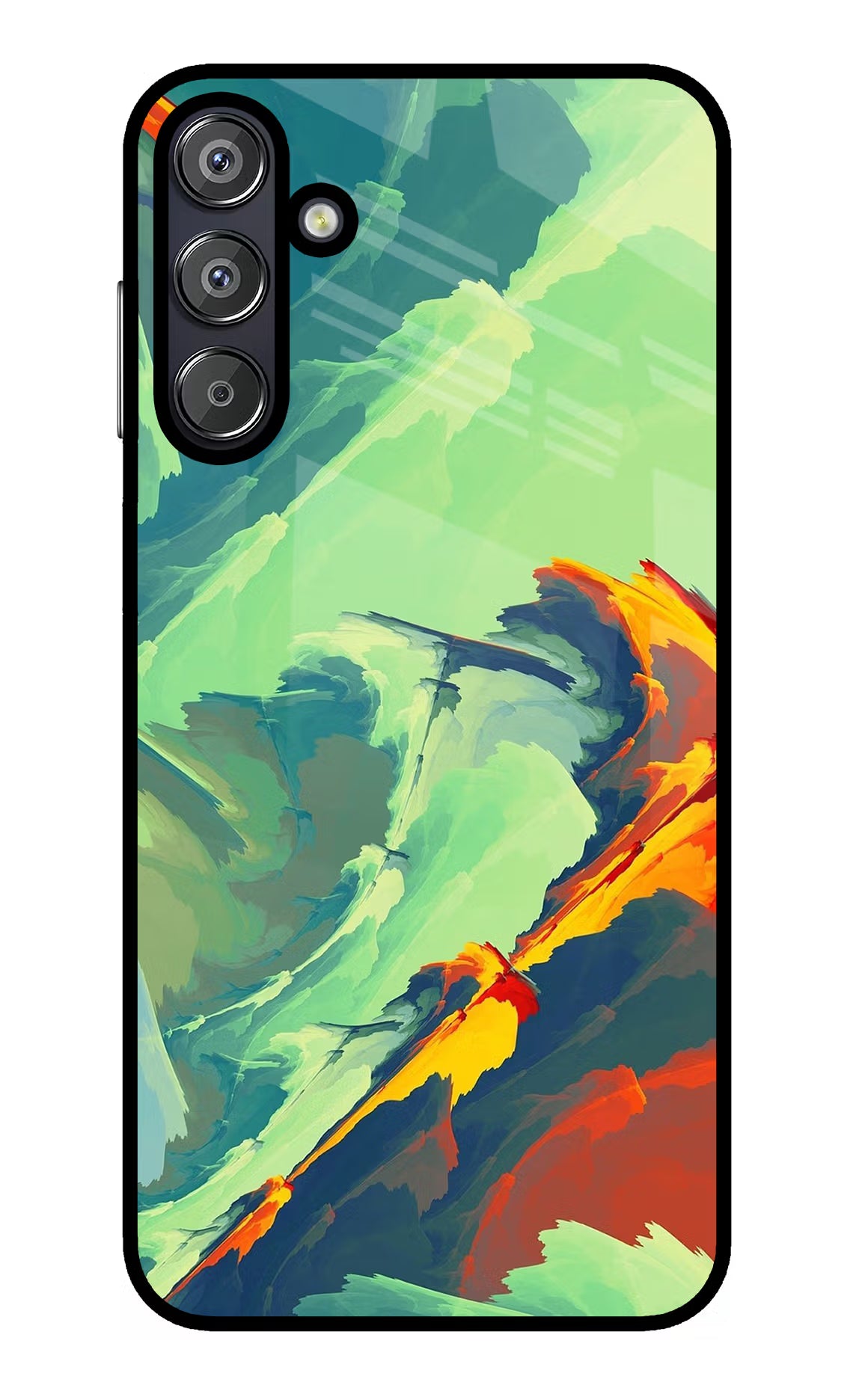 Paint Art Samsung F15 5G Glass Case Back Cover by Casekaro