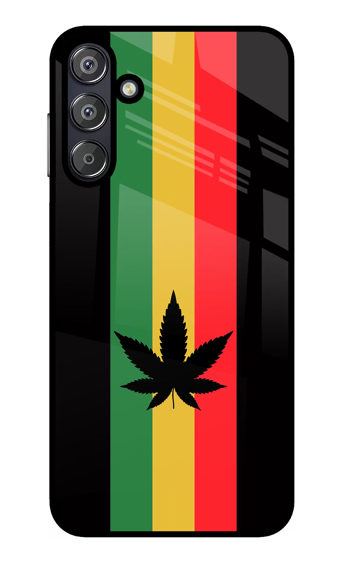 Weed Flag Samsung F15 5G Glass Case Back Cover by Casekaro