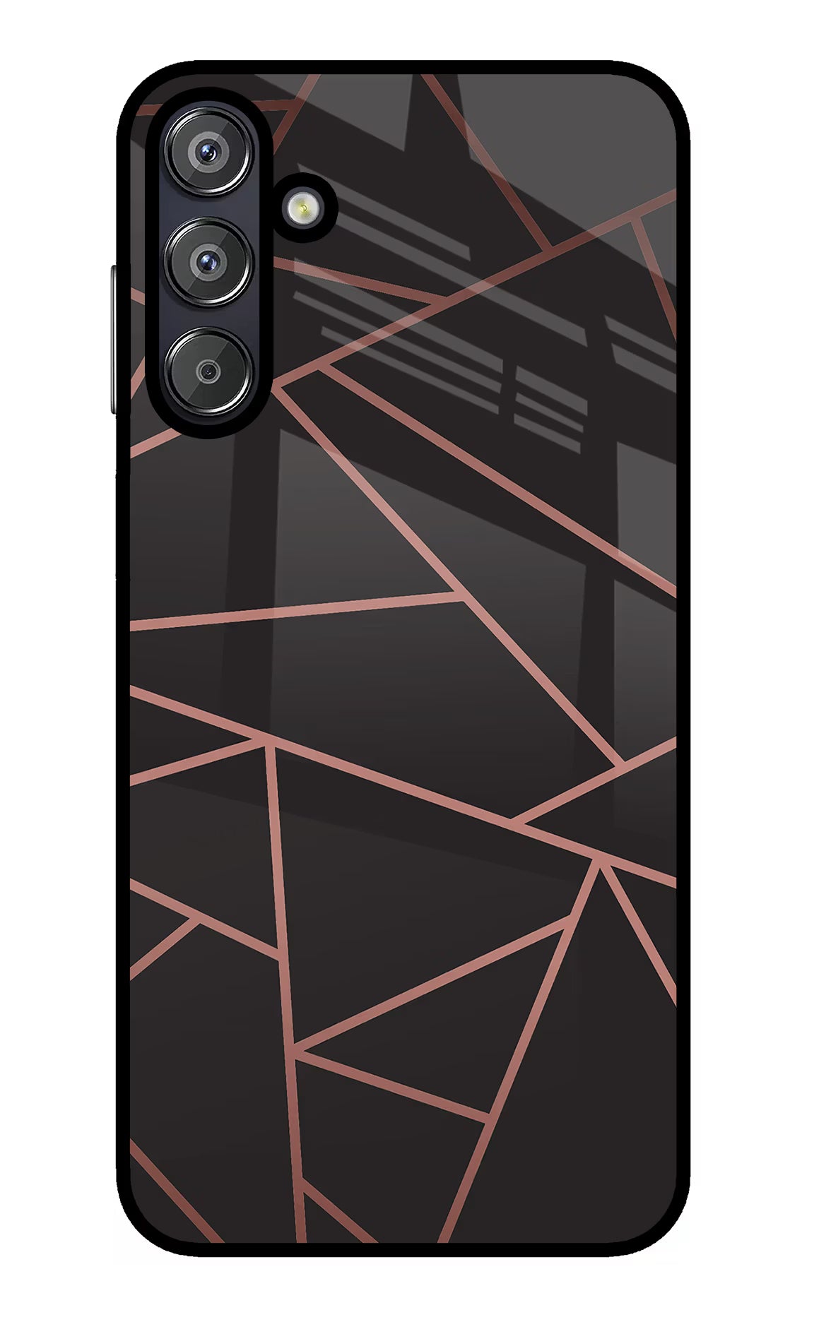 Geometric Pattern Samsung F15 5G Glass Case Back Cover by Casekaro
