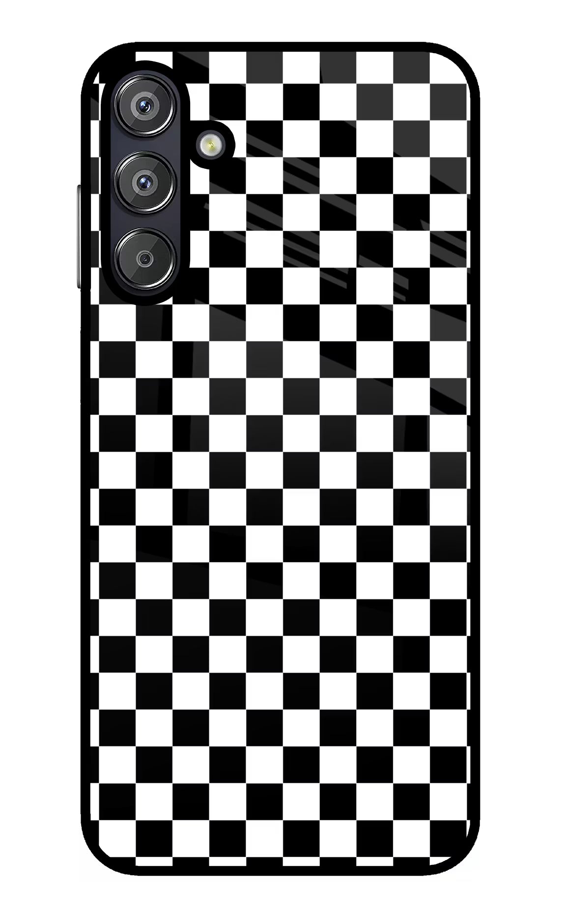 Chess Board Samsung F15 5G Glass Case Back Cover by Casekaro