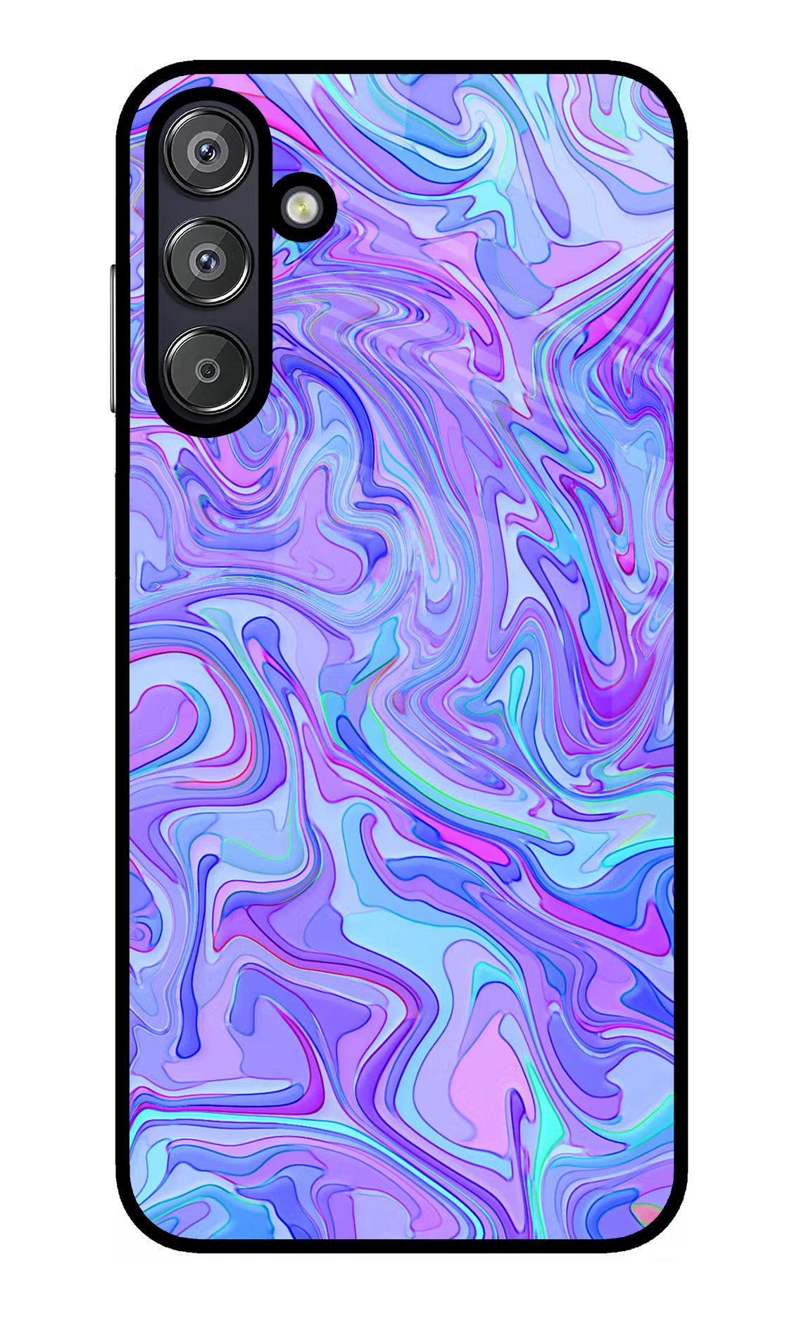 Glitter Samsung F15 5G Glass Case Back Cover by Casekaro