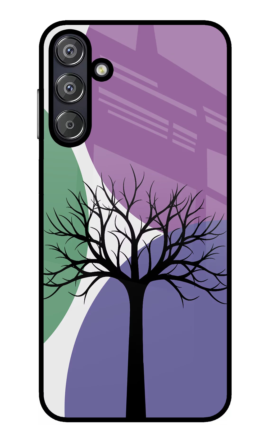 Tree Art Samsung F15 5G Glass Case Back Cover by Casekaro